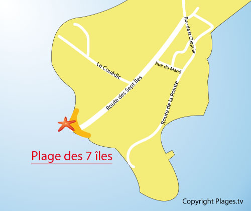 Plage des sept îles de Larmor-Baden