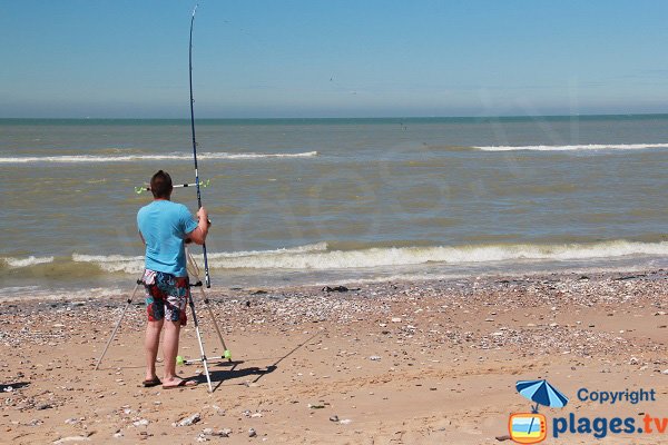 Surf Casting sur la plage de la Descenderie - Sangatte