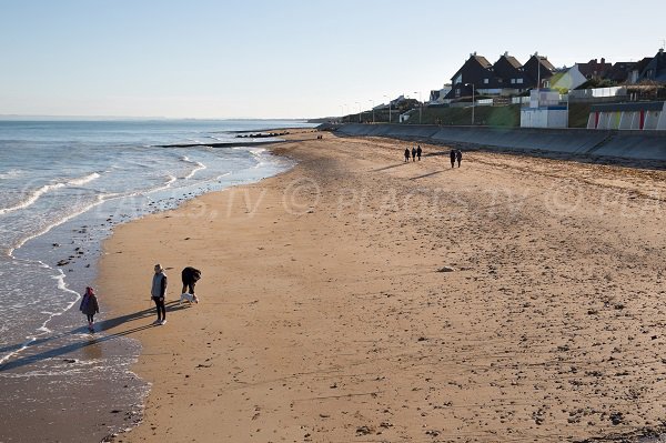 Photo of the beach of the East Dike of Luc sur Mer