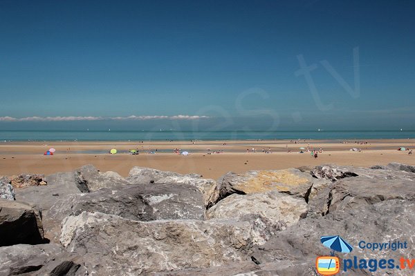 Foto della spiaggia nel centro di Wissant