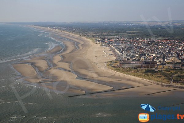 Plage de Berck vue du ciel