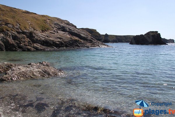 Cliffs around Domois beach in Belle Ile