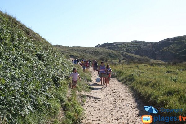 Chemin d'accès à la plage de Donnant - Belle Ile