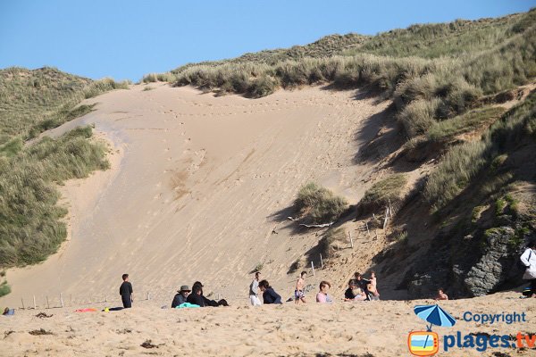 Dunes of Donnant beach in Belle Ile