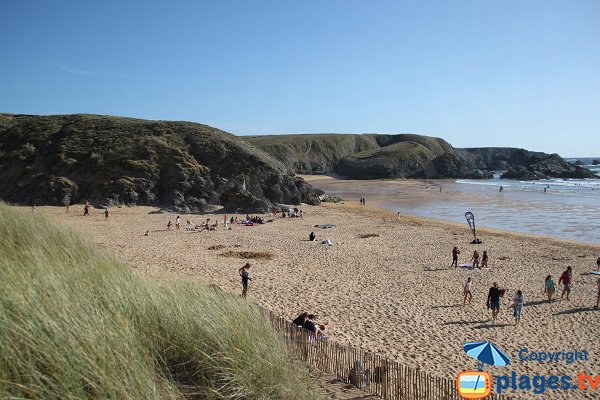 Photo de la plage de Donnant à Belle Ile en Mer