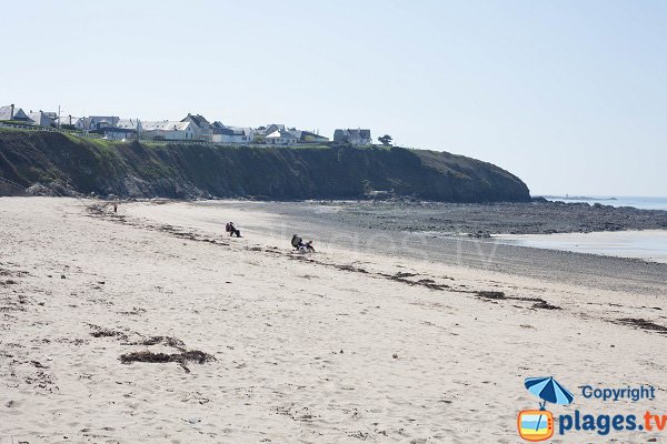 Vue sur les falaises depuis la plage de Donville