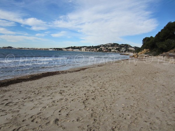 Plage de sable à Sanary sur Mer