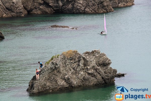 Environnement de la plage de Dotchot à Belle Ile en Mer - Bangor