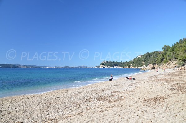 Vue sur St Mandrier depuis la plage du Pradet