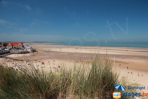 Wissant beach and view on the Cap Blanc Nez