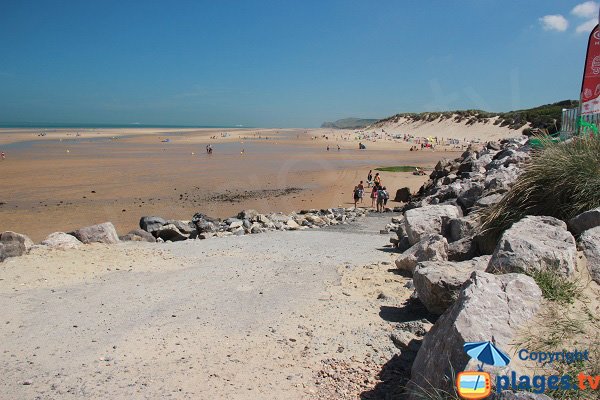 L'accesso alla spiaggia di Wissant