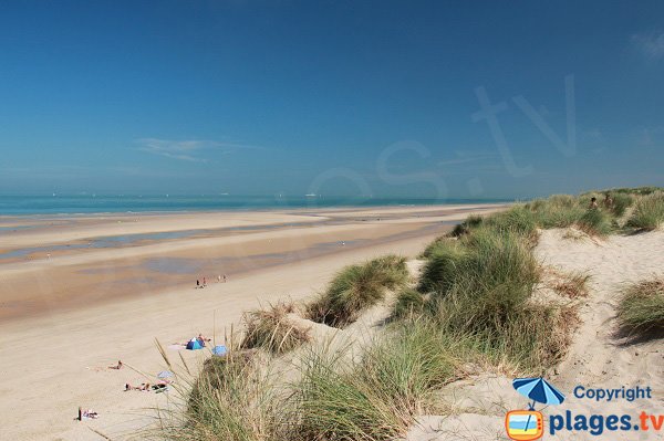 Foto della spiaggia della duna d'Amont a Wissant in Francia
