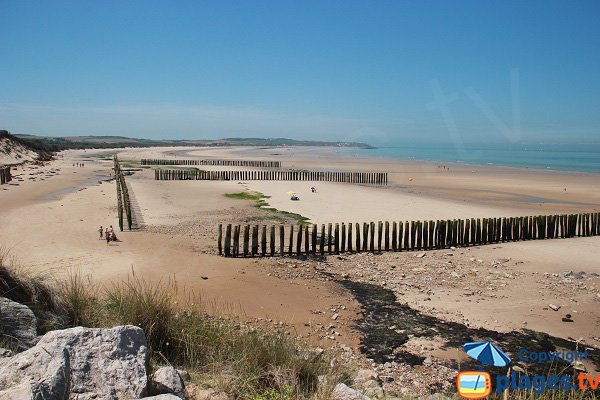Foto della spiaggia della Duna d'Aval a Wissant in Francia