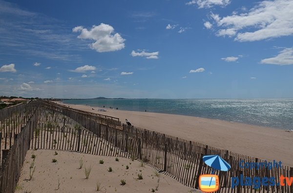 Dune de la plage de Vias à proximité de Portiragnes