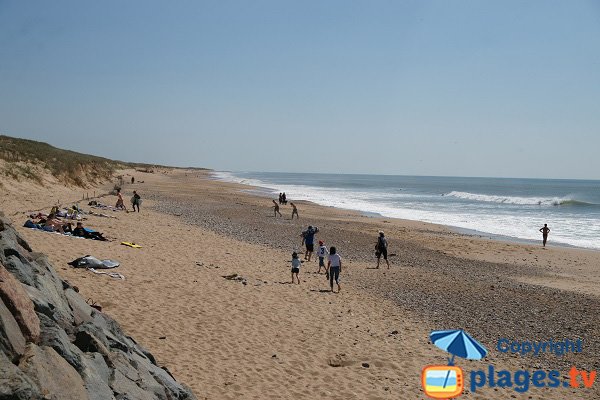 Plage des Dunes en direction du Sud - Vendée