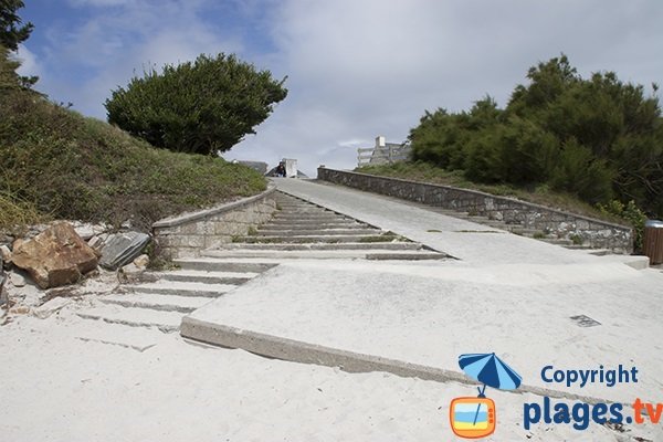 Accès à la plage des Dunes - Fouesnant