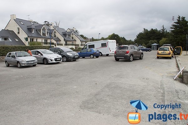 Parking de la plage des Dunes à Fouesnant