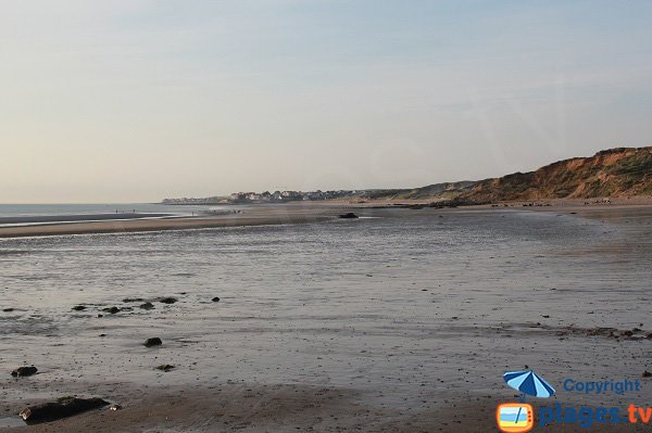 Plage des Dunes du Slack à marée descendante