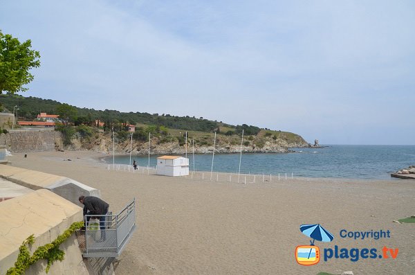 Elmes beach in May in Banyuls sur Mer - France