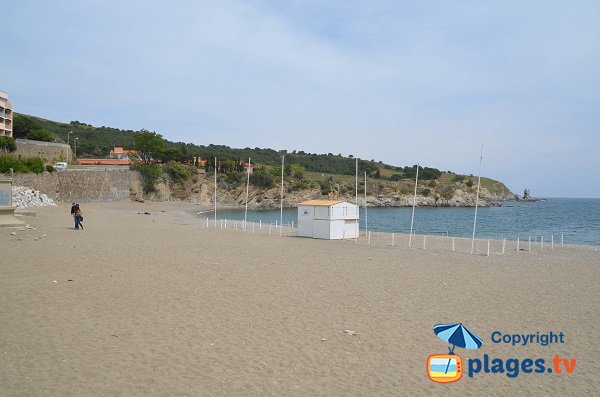 Plage des Elmes hors saison (Banyuls)