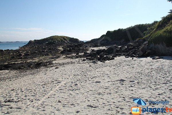 Partie ouest de la plage d'Enez Aod Kun - Batz