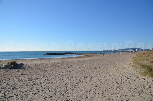 Frontignan beach near Foulques street