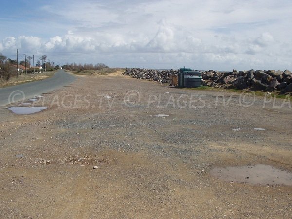 Car Park of Eperon beach in Aiguillon sur Mer