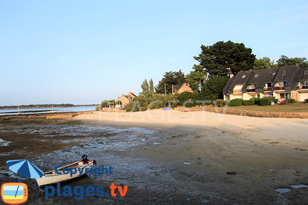 Photo de la plage d'Er Hroueg à Locmariaquer