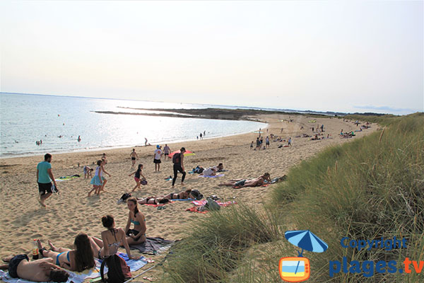 Longue plage agréable de sable