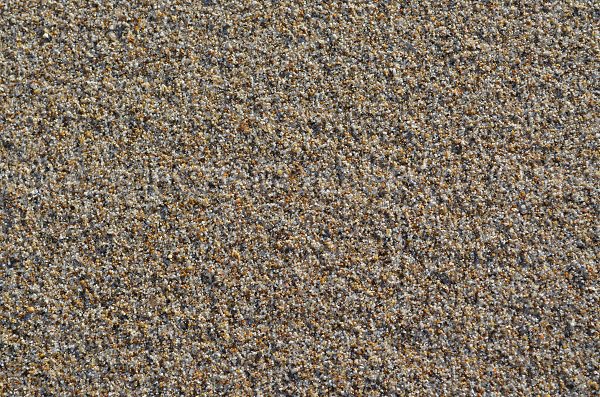 Ghiaia - sabbia sulla spiaggia Erretegia a Bidart