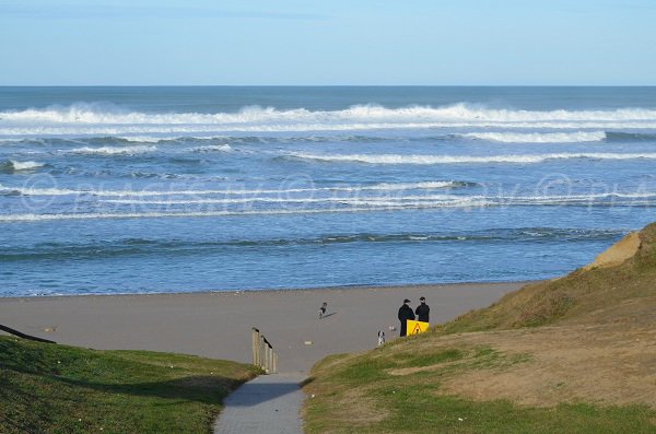 Accès à la plage d'Erretegia à Bidart