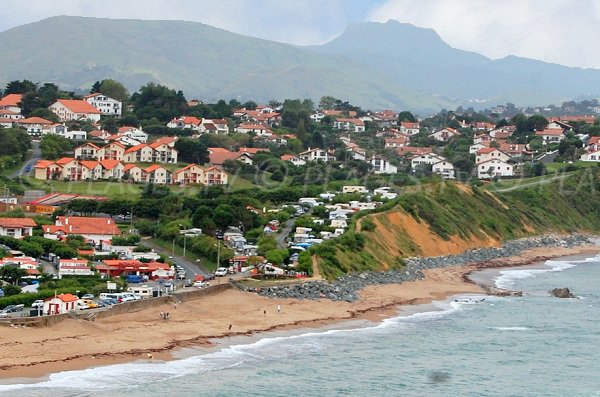 Plage publique de sable d'Erromardie de St Jean de Luz