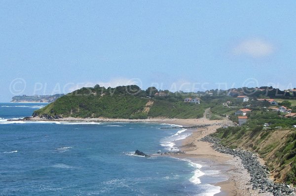 Spiaggia a nord del centro della città di St Jean de Luz