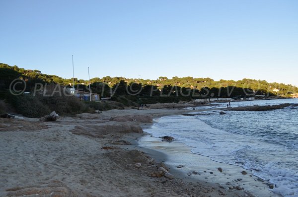 Escalet beach in winter in Ramatuelle