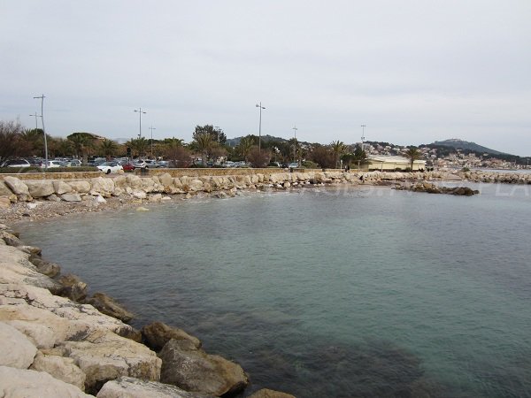 Esplanade beach in Sanary sur Mer in France