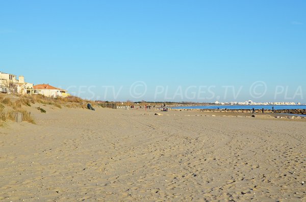 East Beach in Carnon Plage overlooking La Grande Motte