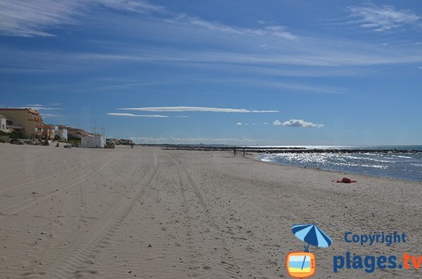 Photo de la plage à la sortie de Carnon