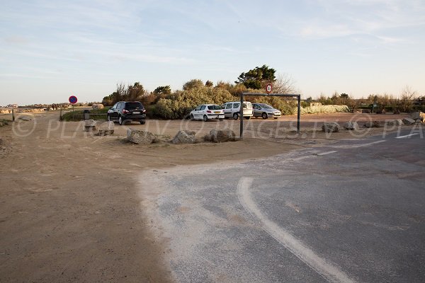 Parking of East beach in Courseulles