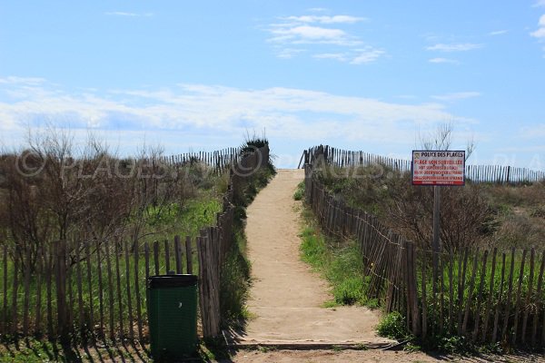 Accès à la plage Est de Portiragnes