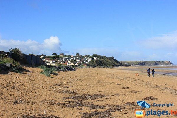 Photo de la plage Est de Saint Come de Fresné - Normandie