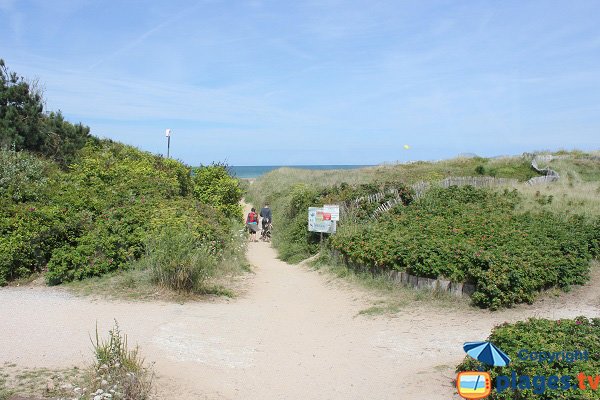 Sentier d'accès à la plage Est de Saint Laurent sur Mer