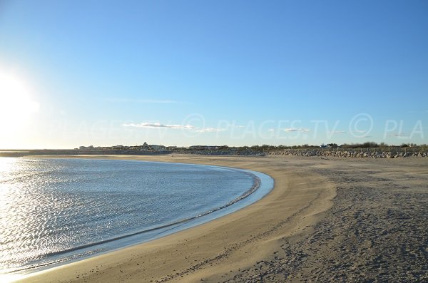 View from the eastern beach of Saintes Maries de la Mer