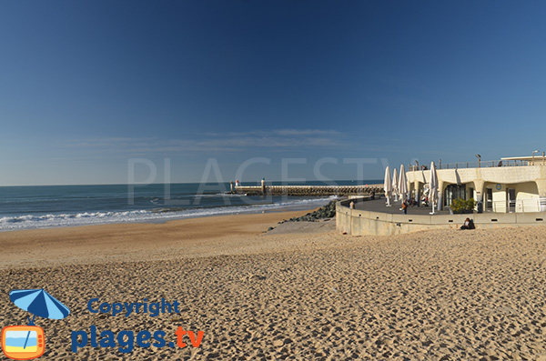 Plage à côté du casino de Capbreton