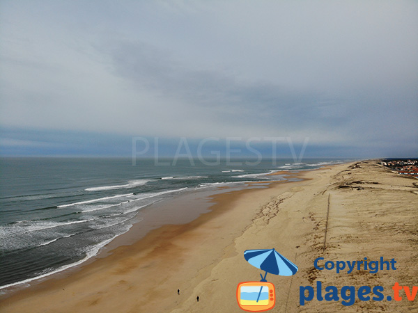 Grande plage au sud de Seignosse