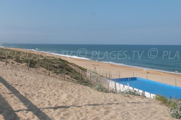 Piscina della spiaggia Les Estagnots a Seignosse