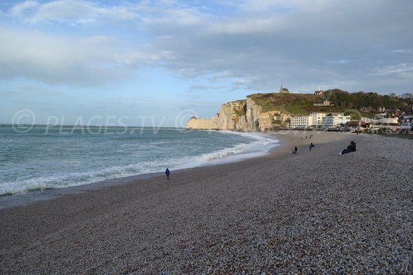 Etretat beach in Normandy in France