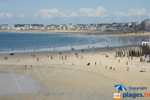 Eventail and Sillon beaches in Saint Malo