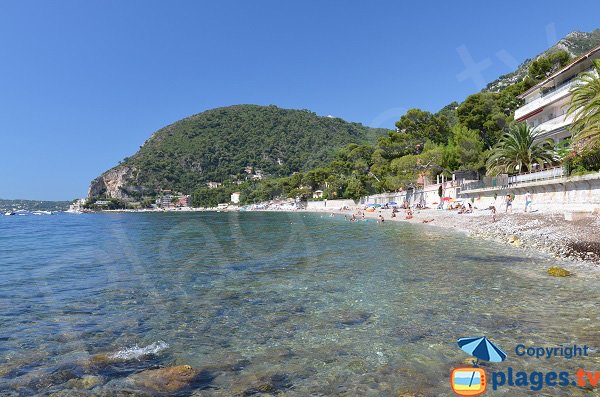 Baie d'Eze vue depuis la plage Nord