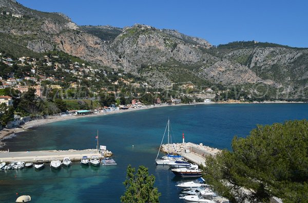 Harbor and beach of Eze