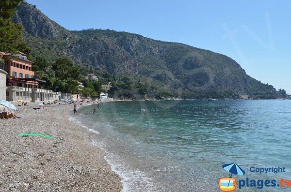 Zone nord de la plage d'Eze